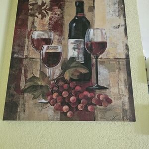 Wine and Grapes Wall Art Decor